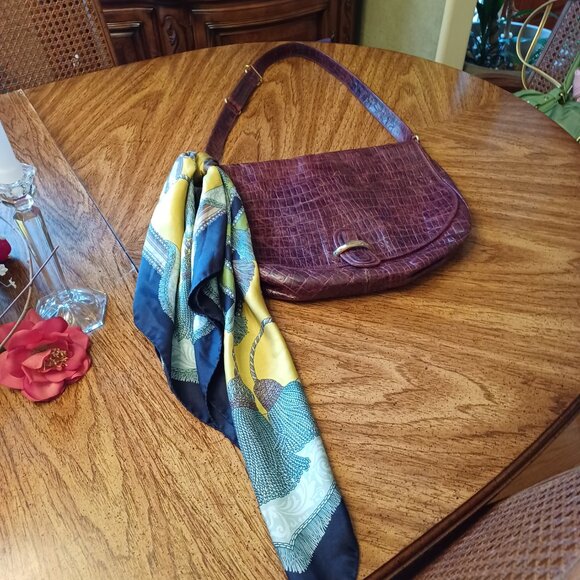 Antonio Scepi Brown Crocodile Leather Saddle Messenger Bsg - Picture 2 of 16